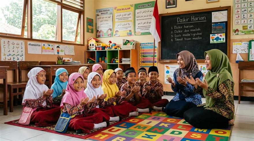 Pembiasaan budaya santun keteladanan moral dan kerja sama orang tua dengan sekolah