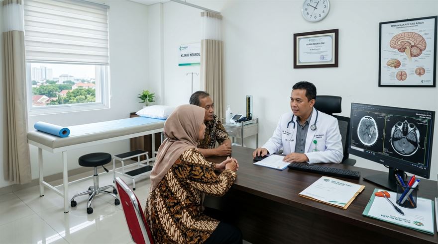 Fasilitas ruang konsultasi poliklinik spesialis saraf neurologi rumah sakit Semarang